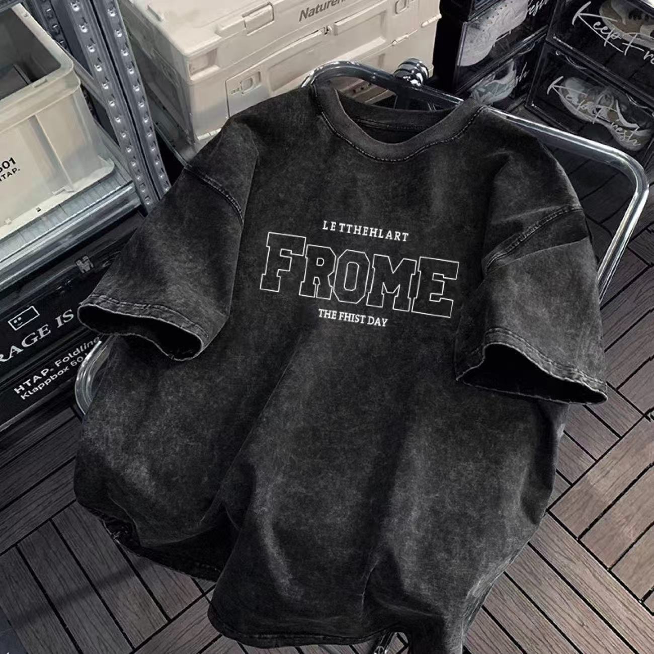 

Vintage Washed Rock Band Graphic Oversized TShirt Retro Distressed Short Sleeve Tee YK Streetwear Top for Men Women Tshirt S