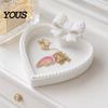Combined Decorative Trays Set 3D Printed Bow Jewelry Tray, Cute Heart-Shaped Organizer, Stable Desktop Organizer Bay Window Decor Accessory for