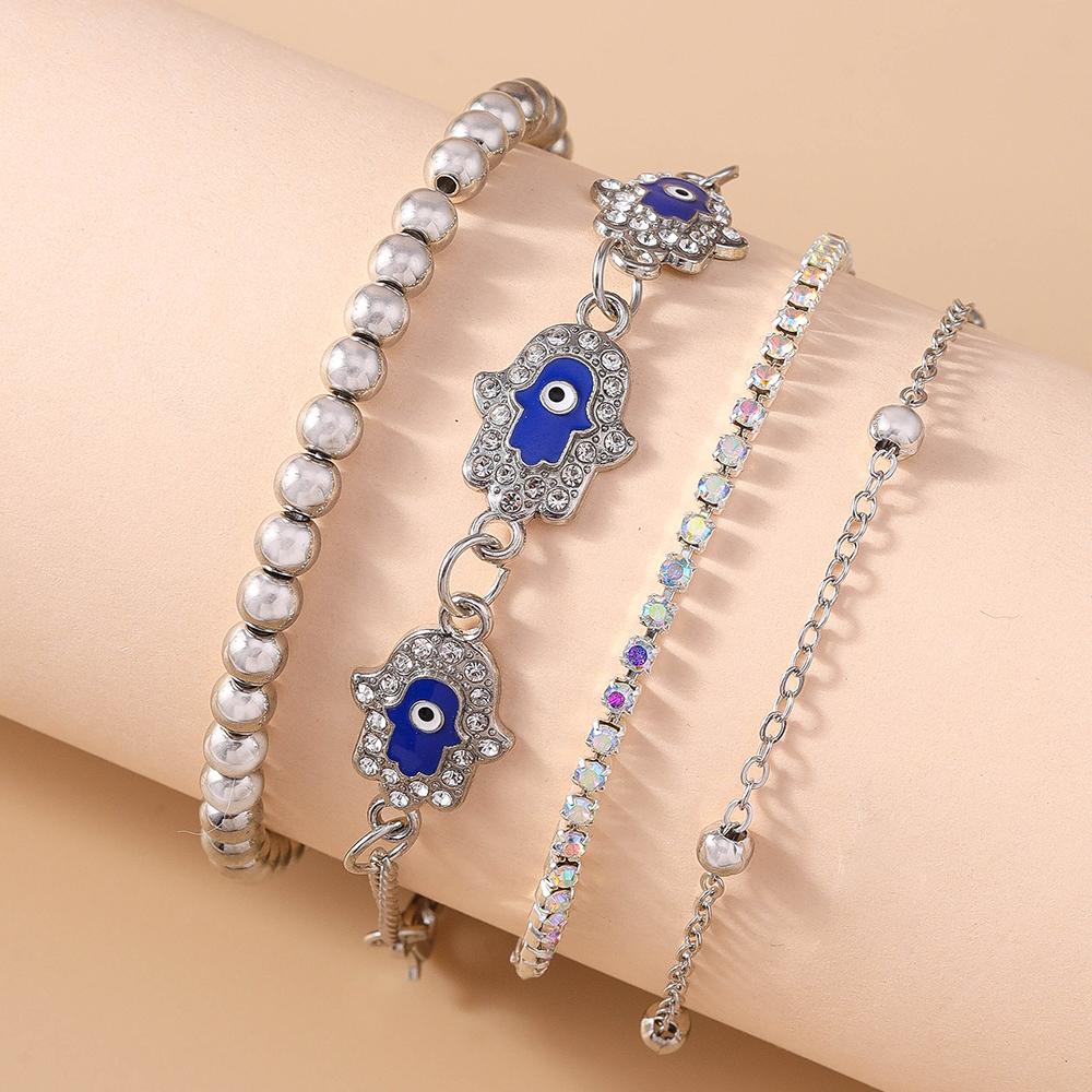Delicate Evil Eyes Bracelet for Women Girls Y2k Crystal Chain Bracelets Birthday Party Jewelry Gifts