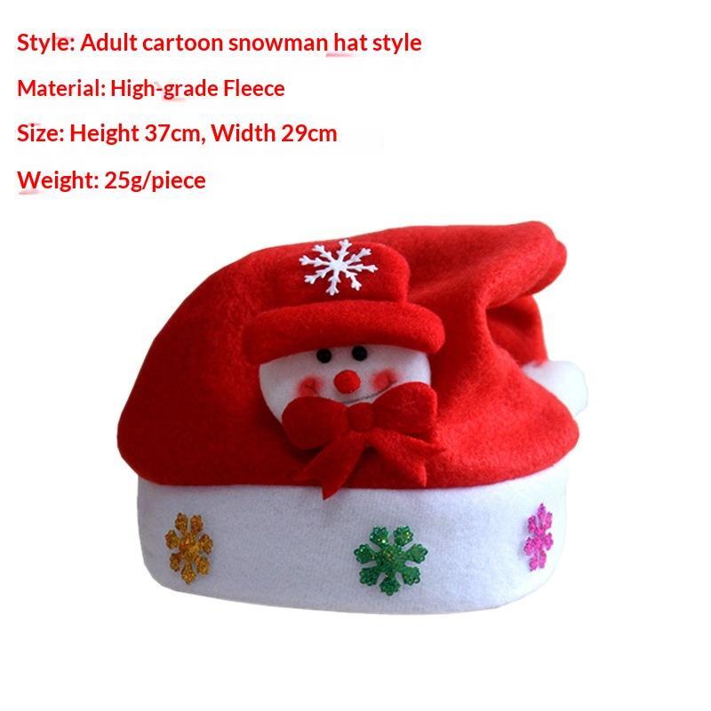 Soft Plush Christmas Santa Hats With Various Styles Led Glowing Design For Xmas Parties Holiday Events