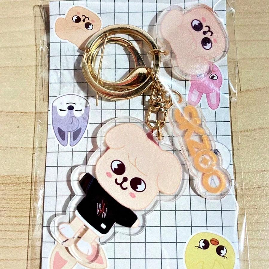 Skzoo Kpop Sk Figures Stray Cartoon Double Sided Printing Transparent Acrylic Keychain Jewelry Fan Collection Gift Z Carry Mini Lightweight Portable