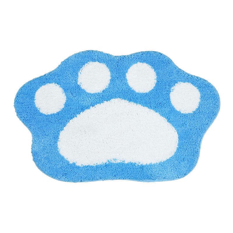 

Ворсовый Нескользящий Флокированный Коврик в Виде Кошачьей Лапы - Абсорбирующий Придверный Коврик для Гостиной, Спальни или Ванной Комнаты. 49*77cm Imitation Cashmere светло-синий