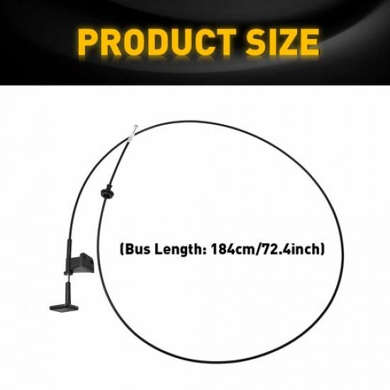Latch Cable Release with Pull Handle For 2001-2005 Honda Civic (Non Si) Hood EXV
