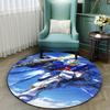 Mobile Suit Gundam cartoon round rug can be used to decorate living rooms, bedrooms, sofas, and game rooms; non-slip rug.66