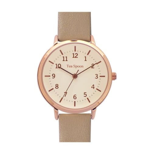 

Tea Spoon Women s Watch, Matte Color Dial, Sweatproof Strap, H01020S-1, MOC, Brown
