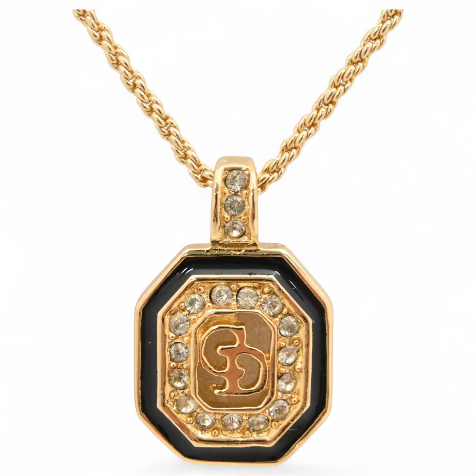 

Auth Dior Octagon CD Logo Necklace di8807bf