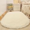 Oval Fluffy Carpet Shaggy Rug Bedside Mat Cute Colorful Living Room Rug Long Hair Carpet Home Decoration