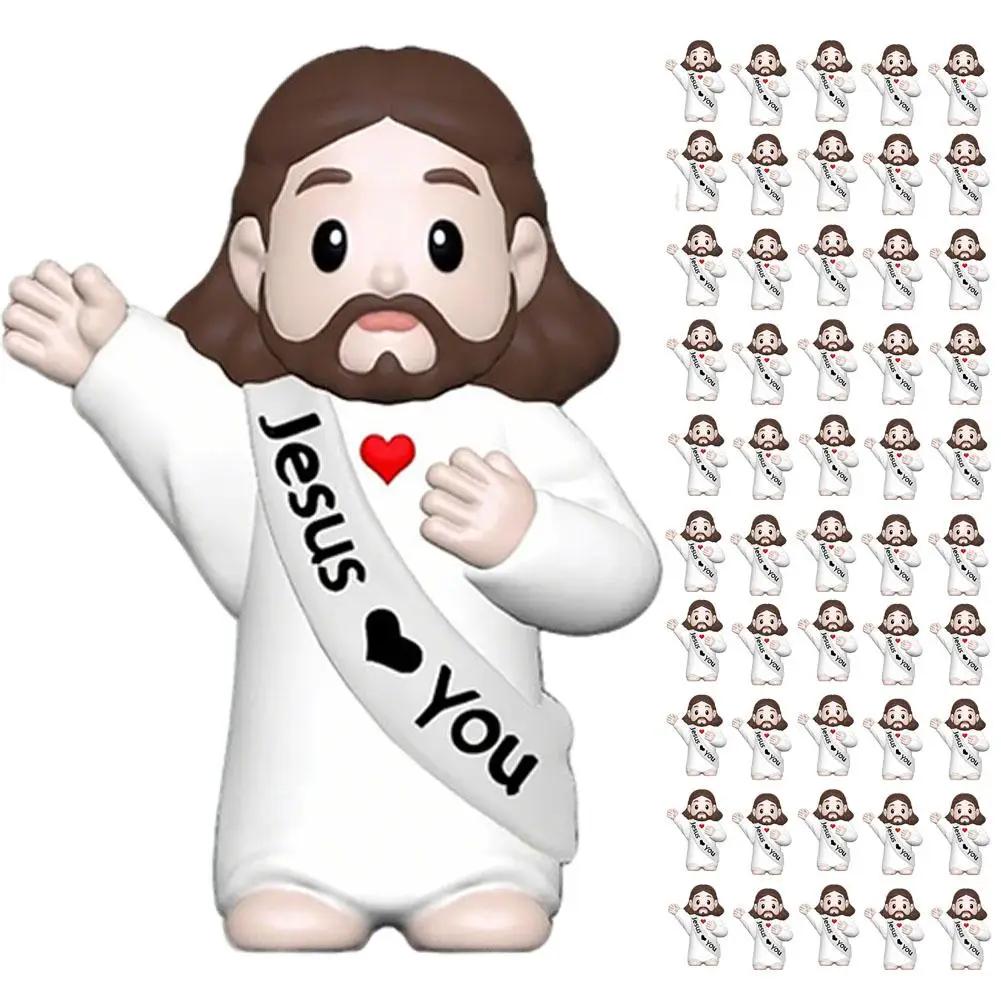 

50Pcs Little Jesus Figures Jesus Loves You Mini Jesus Hide And Stuf Sunday Party Seek Figures Easter Favors Egg Religious S D8H0