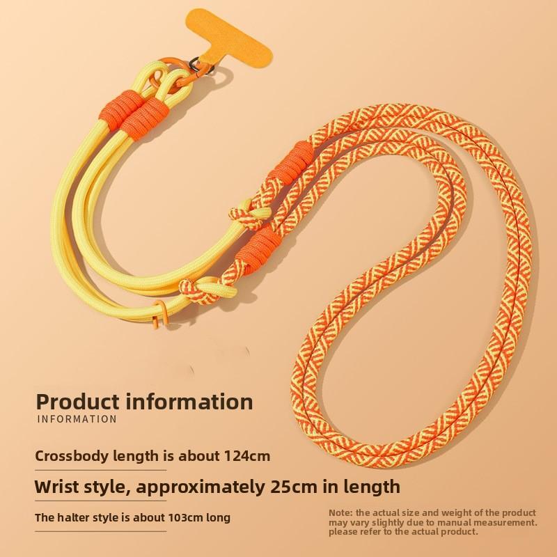 Gepersonaliseerde Geweven Lanyard Mobiele Telefoon Tas Riem Schouder Hangend Buiten Draagbaar Anti-verlies Schuin Span Touw Lange Nek Verstelbaar