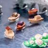 Set aus 8 traditionellen chinesischen Booten Dekorative Ornamente Harze Miniatur Jiangnan Boote Modell für Heim- und Bürodekorationen