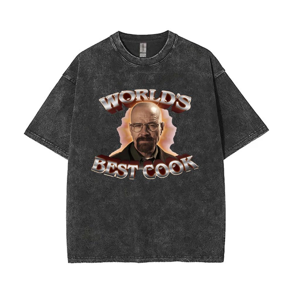 Washed Vintage TV Show Fan Men Women Breaking Bad Heisenberg and Jesse Pinkman Graphic Tshirt Better Call Saul Print T Shirts