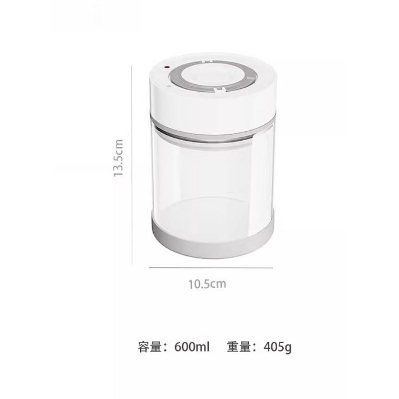 2026 Intelligent electric vacuum-sealing coffee bean storage container glass jar storage tank