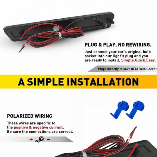 Pair Clear White LED Side Marker Light For 1999-2004 Ford Mustang XR3Z-15A448-AA