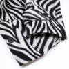 INSCRIRE I20AW-CT47A Zebra Print Wool Coat Coat 36 White X blackUsed