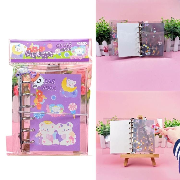 Creative Flip Top Sticker Book Anti Wrinkle Spirals Binding Stickers Collecting Book For Elementary Pupils Sticker Album