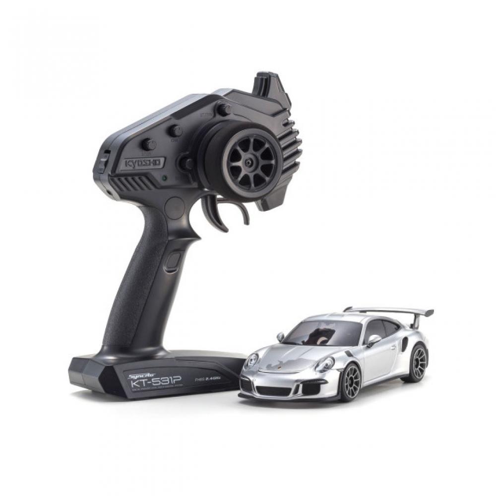 Kyosho PoRsche 911 Gt3 Rs Gt Silver Metallic Mini Z Rwd Mr 04 Readyset