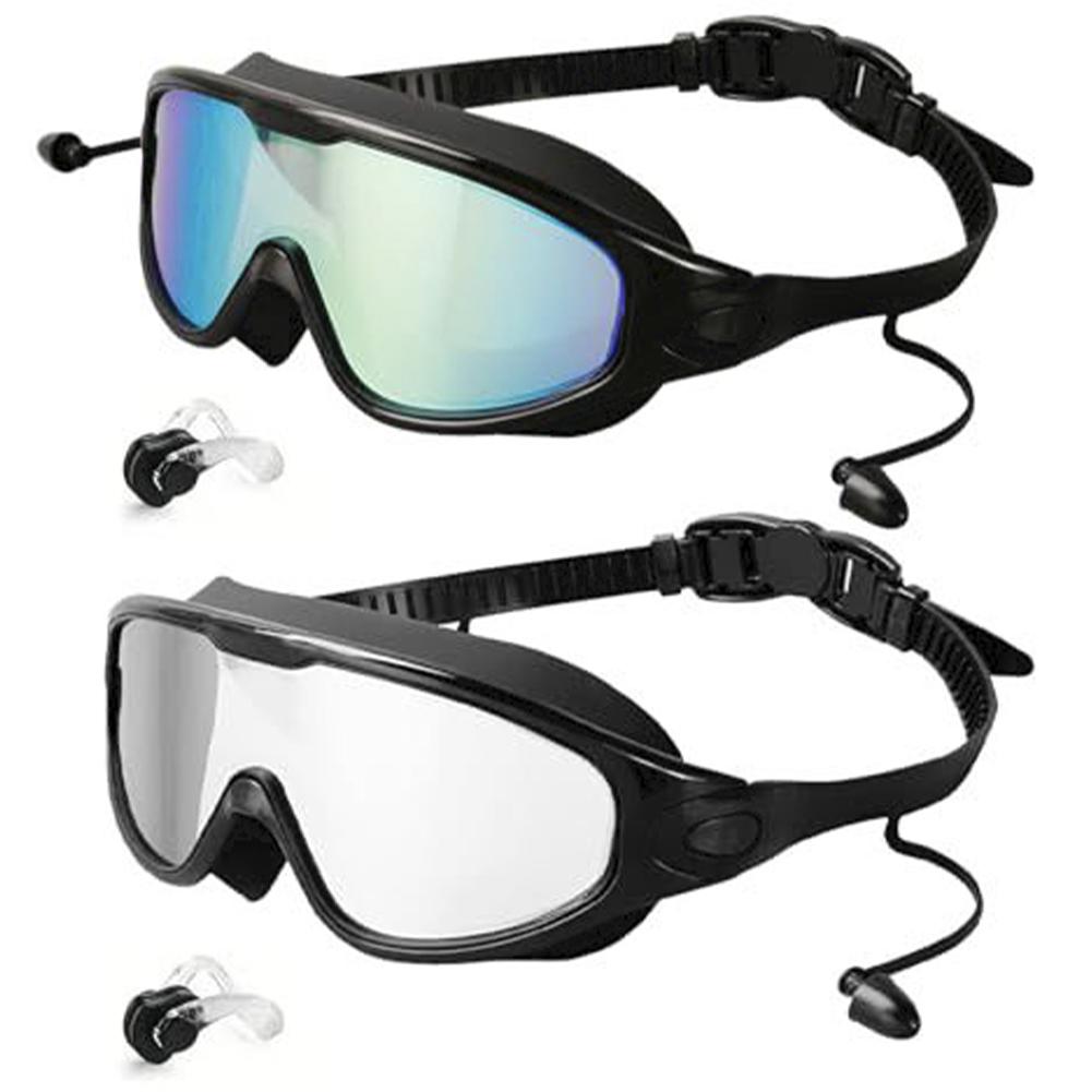 Anti Fog Swimming Goggles UV Protection Swimming Goggles Adjustable Swim Sports Eyewear Wide View for Swim Training