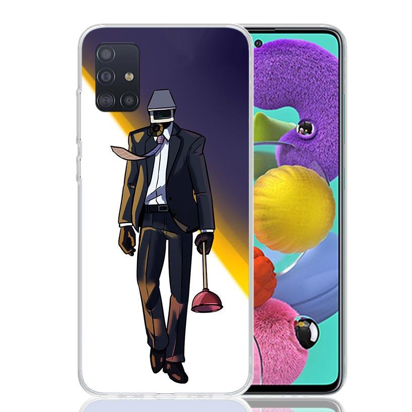 S-Skibidi Toilet Mobile Cell Phone Case for Samsung Galaxy A52 A51 A50S A12 A22 A32 A72 A10S A30S A31 A71 Note 20 Ultra 10 Plus