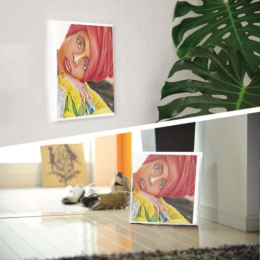 Portrait Sketch Art 57cm x Made in Stylish Interior Living Room Fabric Panel, 57cm, Large, Japan, Poster, Decor, Decor, Colorful, Pop, Red, Panel,