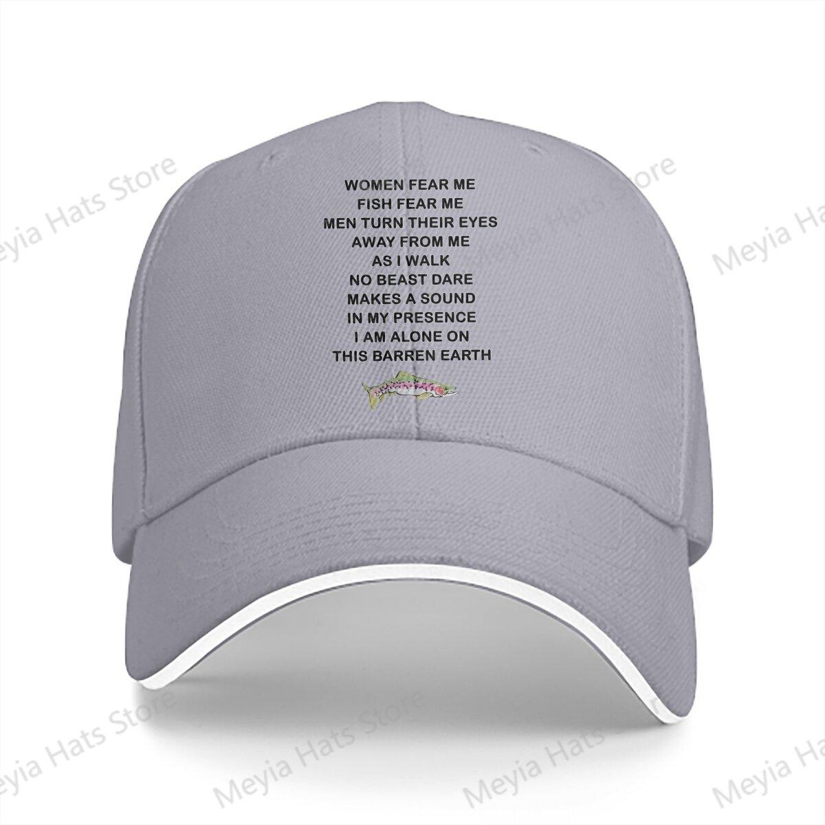 

Women Want Me Fish Fear Me Meme Fish Funny Baseball Cap Unisex Hats Women Visor Sunprotection Snapback Caps One Size