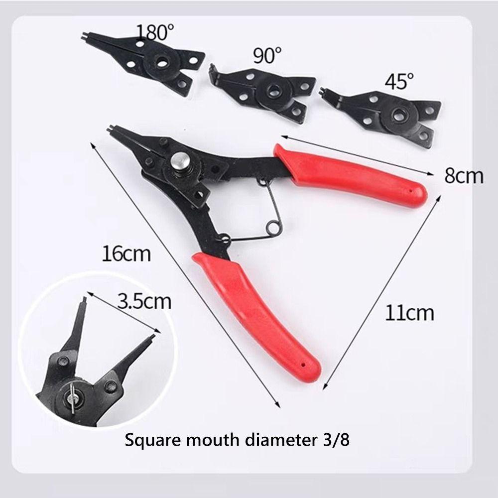 4-in-1 Circlip Plier Carboon Steel Multifunctional Snap Ring Pliers Set Anti Slip Easy To Operate Retaining Ring Pliers