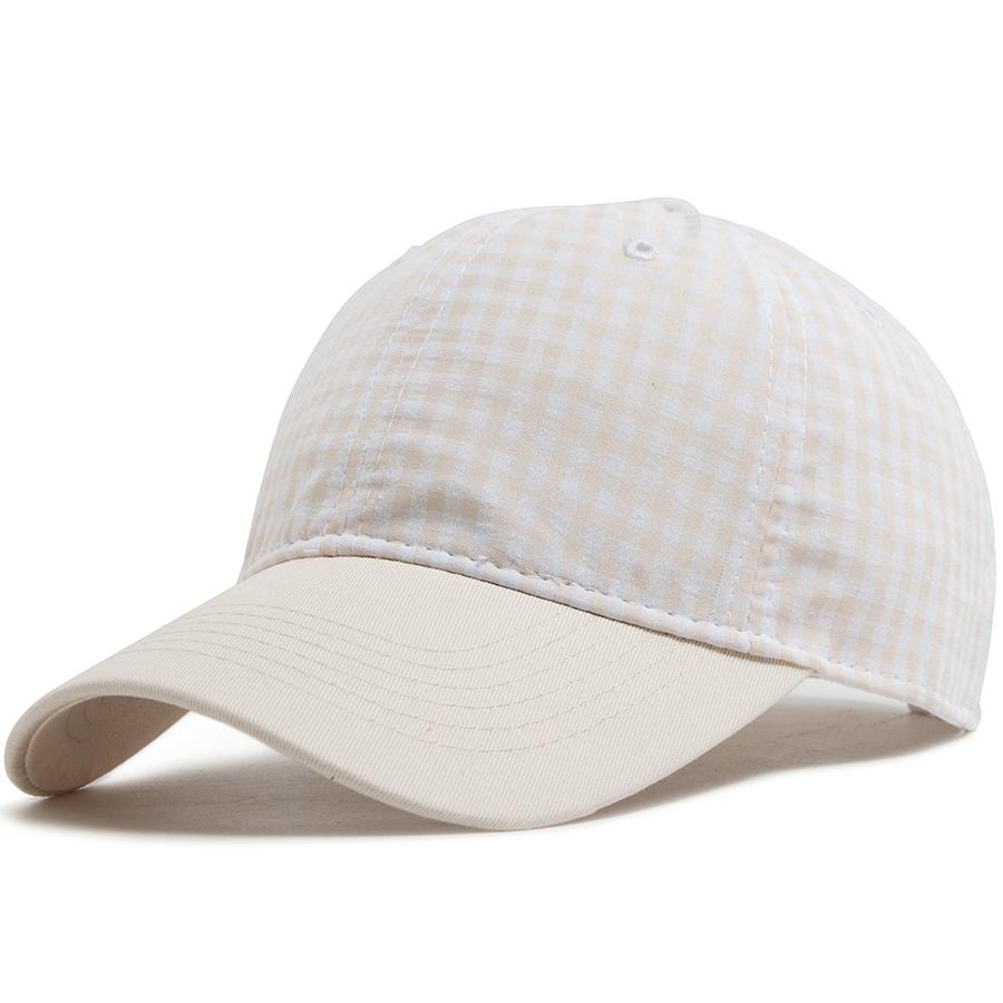 Small Plaid Soft Top Baseball Cap For Women Men Classic Vintage Sun Hat Fashion Casual Visor Caps Summer Streetwear Daily Travel