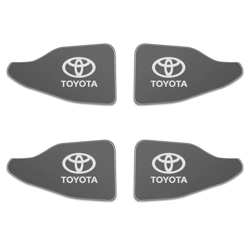 WTRK1 4pcs Car Interior Door Handle Bowl Frame Cover Trim Sticker For Toyota Prado Yaris Hilux Fortuner Corolla Camry Car stickers