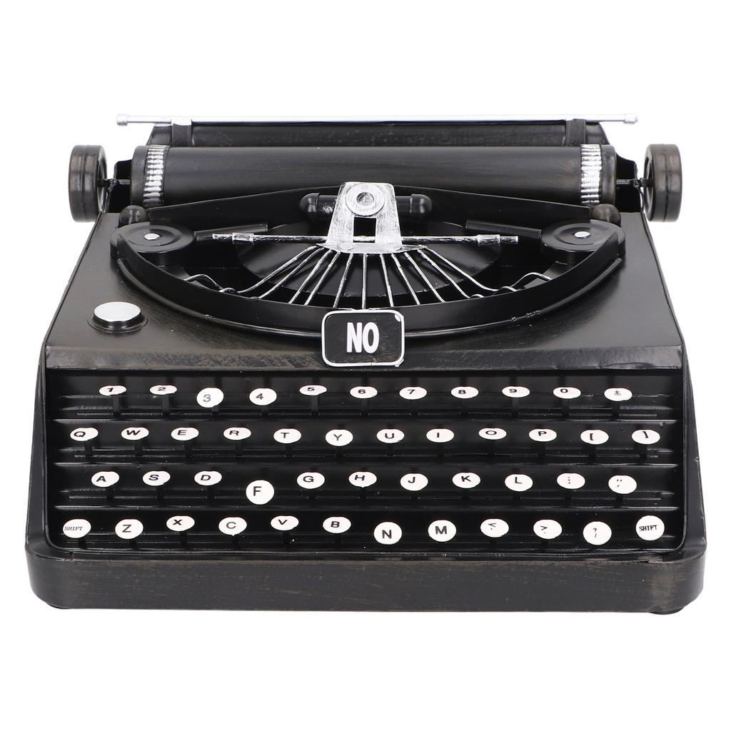 Antique Typewriter Model Black Retro Vintage Portable Manual Props Model Decoration Ornaments for