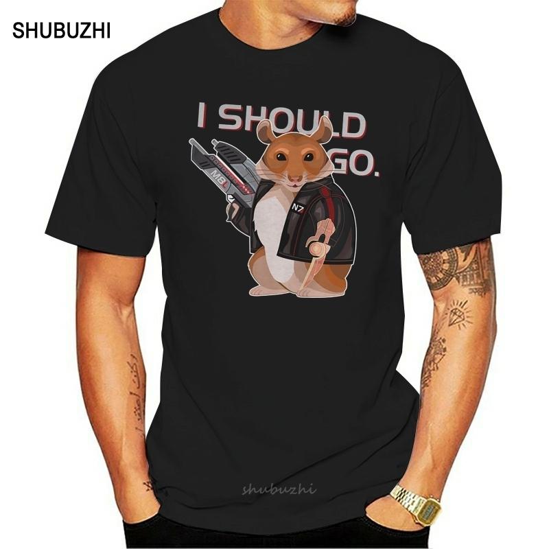Funny Men t shirt Women novelty tshirt Space Hamster Mass Effect shirt cool T-Shirt S разноцветный