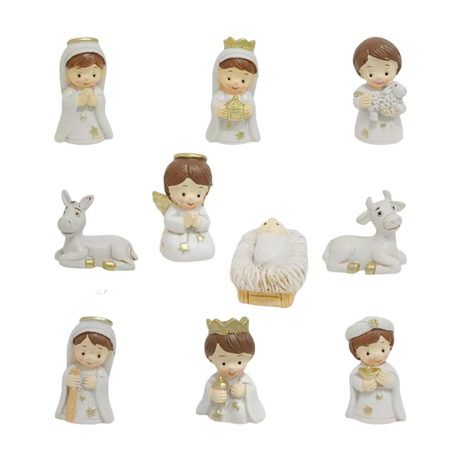 

Christmas Gift Cartoon Religion Birth Of Horse Trough Ornament Festival Decoration Resin Crafts One Size