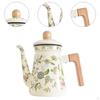 Enamel Tea Kettle Water Kitchen Coffee Vintage Design Thick Outdoor