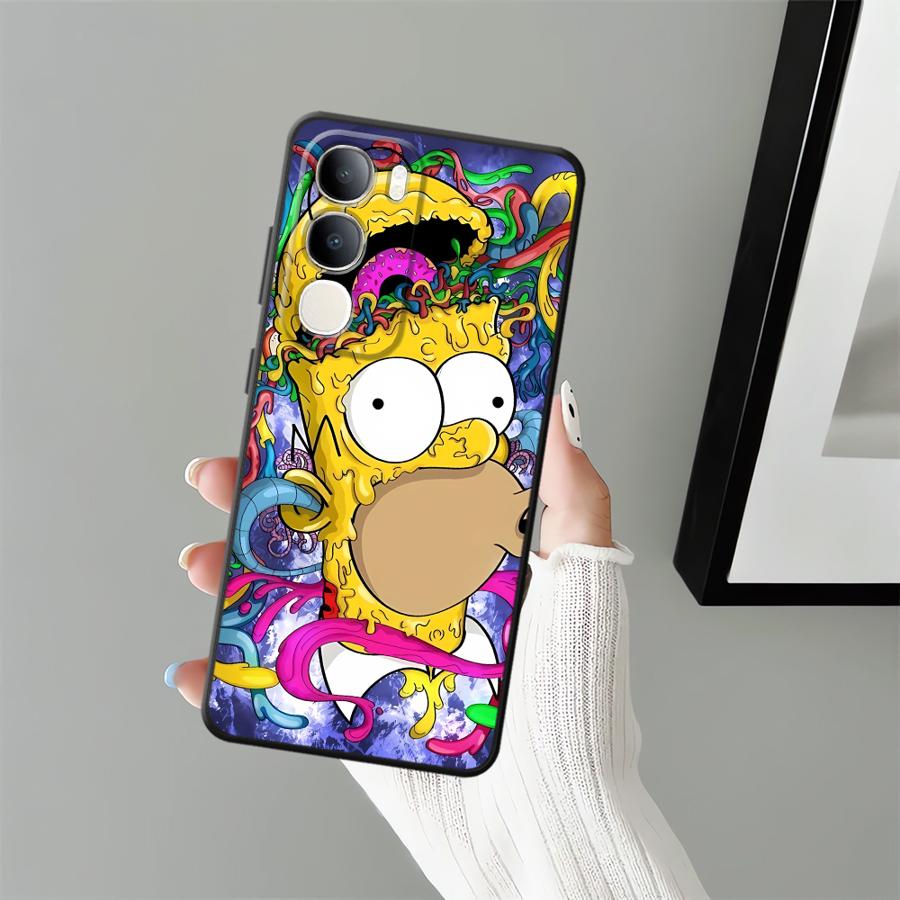 The S-simpsons Cartoon Phone Cover Case for Vivo V21E V23 V25 V30 Y51S Y78 Y71 Y91 V27 Y75 Y81 Y53S V29 Y50 Y95 Y52S Y93
