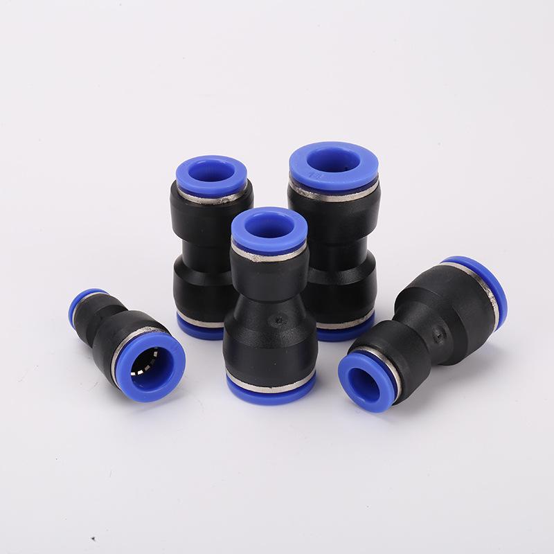Straight Push-in Pneumatic Air Hose Connector (PU-6/8/10/12/14)