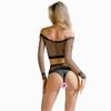 Novelty Special Use sexy lingerie sets hot top + short set women Exotic Apparel lingerie black fishnet Elastic sexy underwear