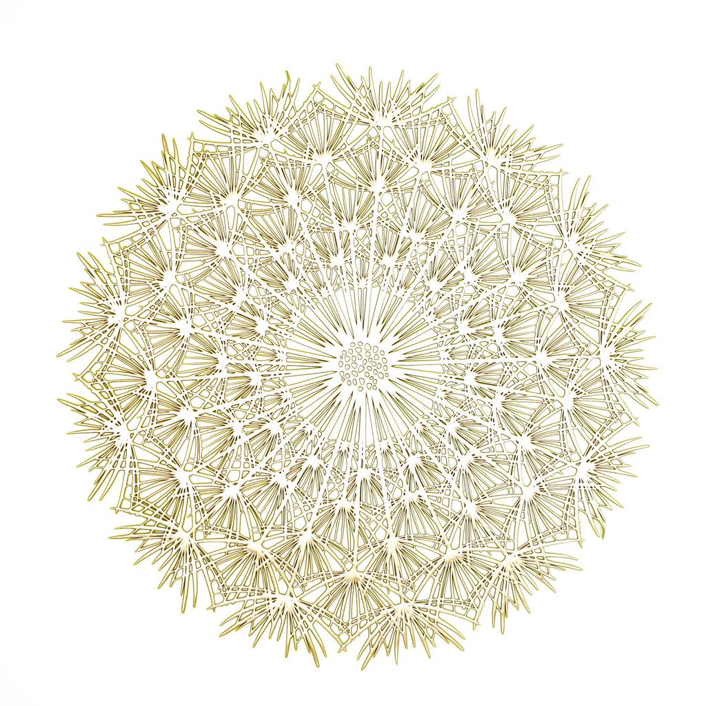 2/4PCS Dandelion Placemat for Dining Table PVC Plastic Hollow Coaster Table Bowl Mats Set Holiday Party Home Decor Wedding Party
