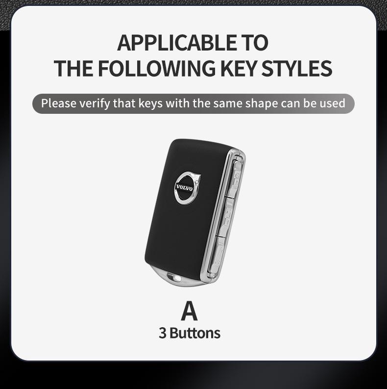 Volvo Alloy Key Case for XC60, S90, S60, XC40, XC90, V60, V90 Models