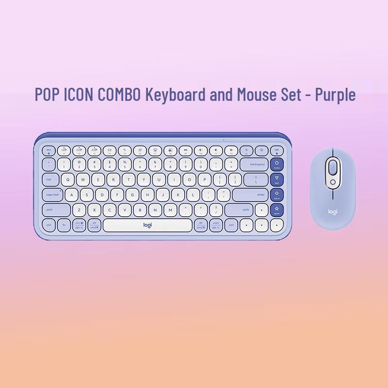 

Logitech POP ICON COMBO Wireless Keyboard and Mouse Set