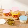 Microwave Safe Round Food Storage Container High Borosilicate Glass Pickle Sealed Jar Refrigerator Fruit Vegetable Storage Jar