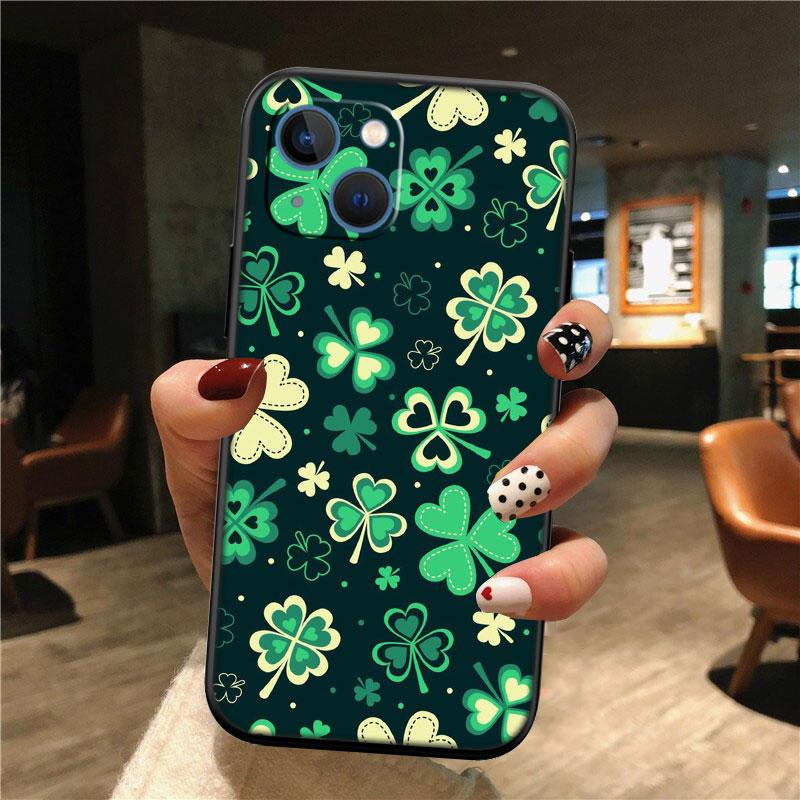 IK39 Green Lucky Clover Shell Phone Case for Samsung Galaxy Note 10 20 S23 S24 S25 Ultra FE Plus Edge Lite A02S A35 A07 A17