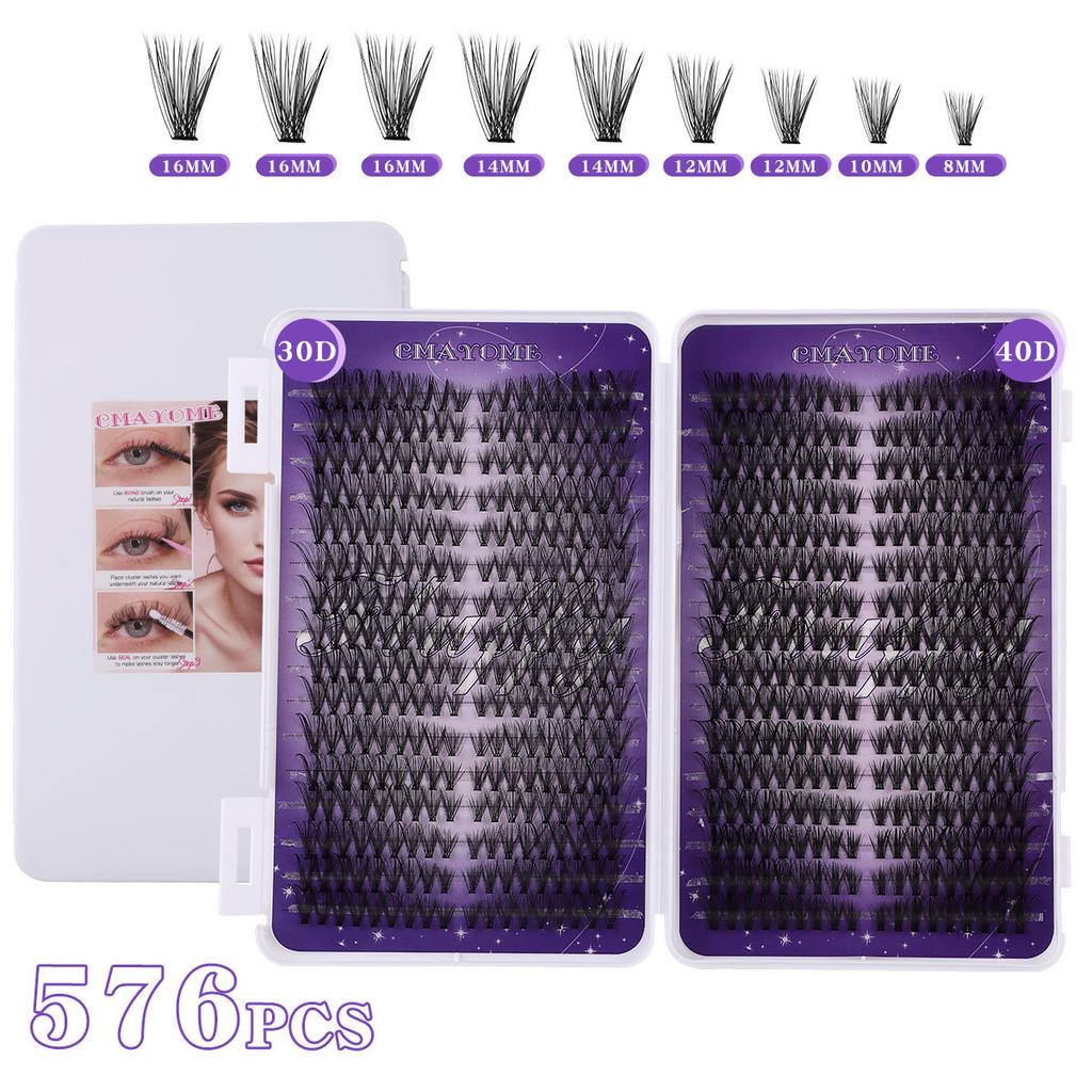 Natural Thick D-Song Single Cluster False Eyelashes 8-16Mm Simulated Daily Makeup Segmented Multi-Hair Eyelashes