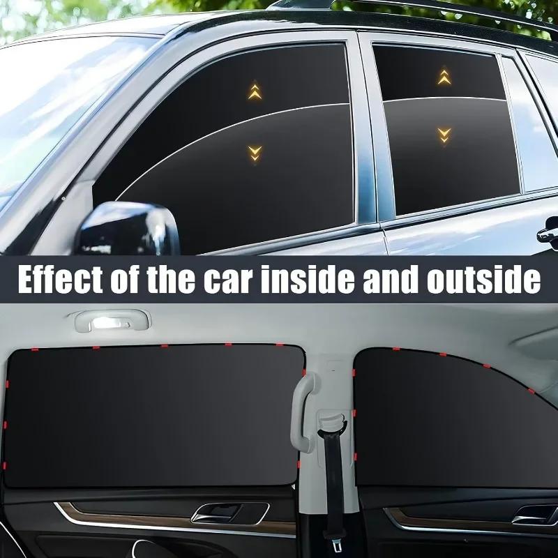 Full Blackout Car Window Shades - Magnetic Side Window Privacy Curtains, Perfect for Camp Privacy & Car Cover