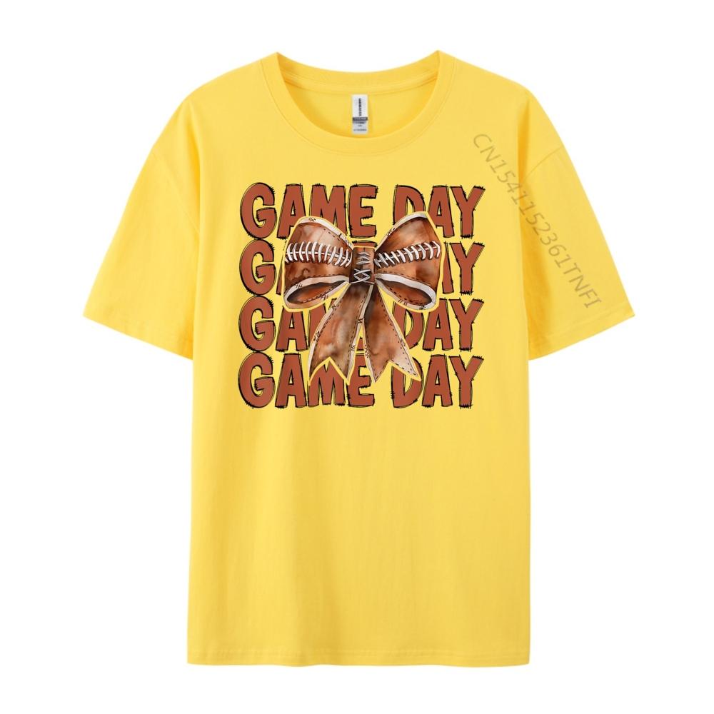 Coquette-rosett Amerikansk fotboll Touchdown Säsong Speldag Herrkläder T-shirts för män Karaktärs-T-shirts