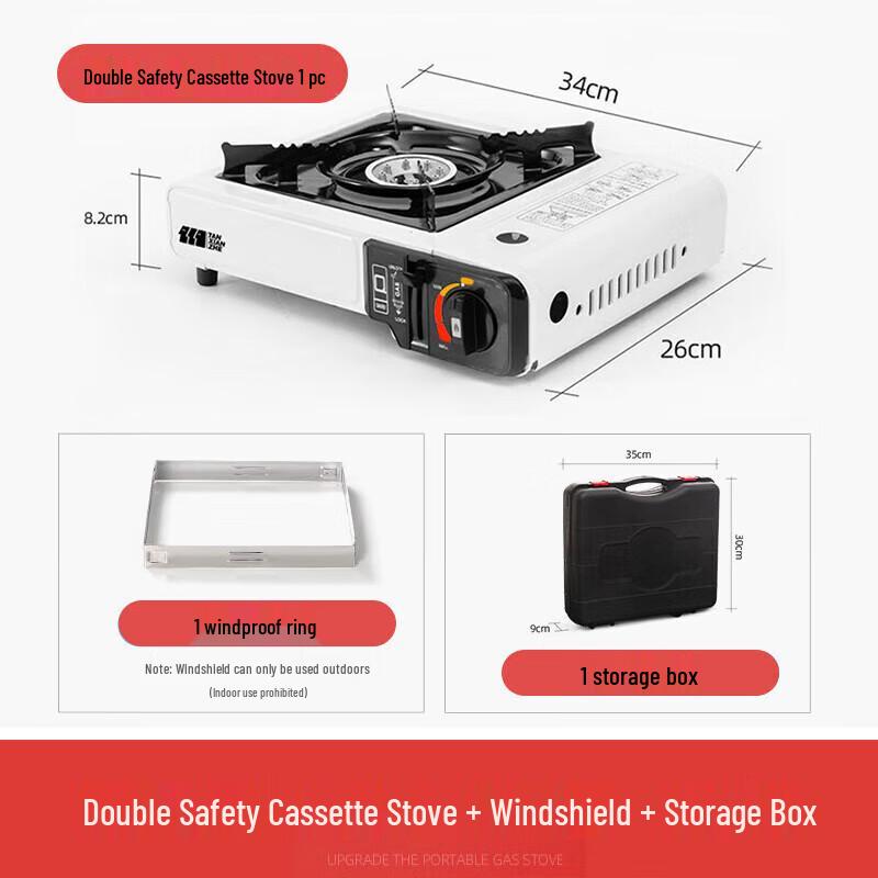 Explorer Portable Windproof Cassette Stove Set