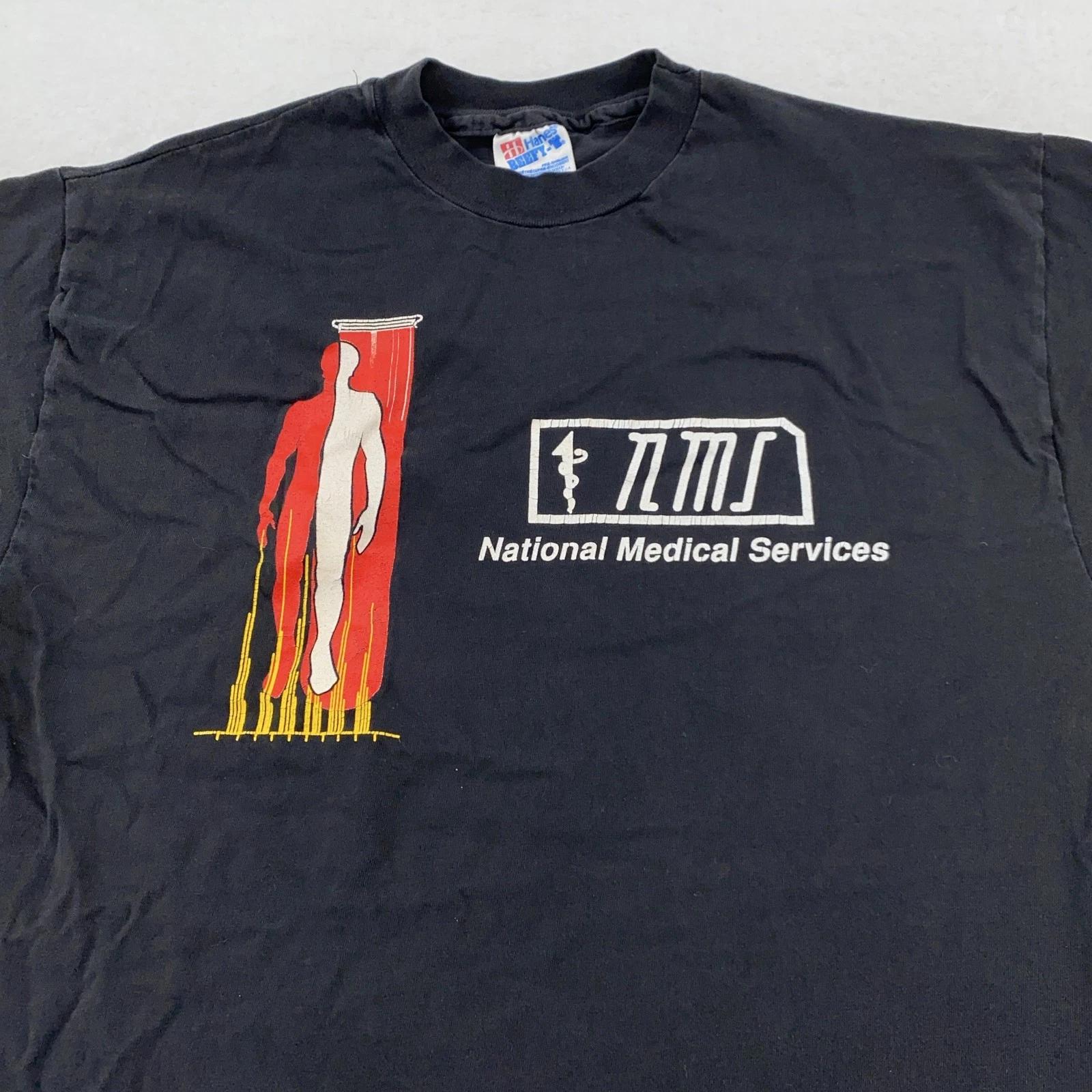 

Vintage National Medical Services Forensic Science Shirt M/L USA 90s DNA Tech 4XL