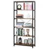 Bookshelf, 6 Open Shelves, Anti-Tip System, 80 x 30 x 180 cm, Rustic Brown