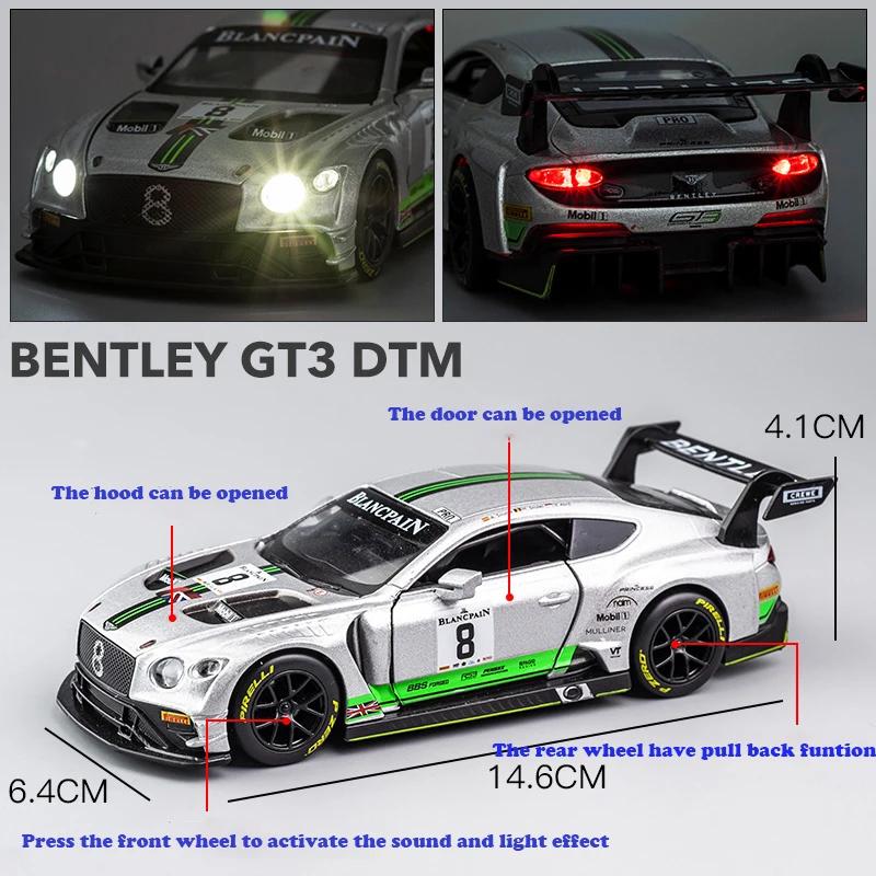 1/32 сплав мини-модель автомобиля Bentley GT3 металлическая игрушка литая и игрушечная техника инерционные детские игрушечные машинки для детей мальчик автомобиль подарок