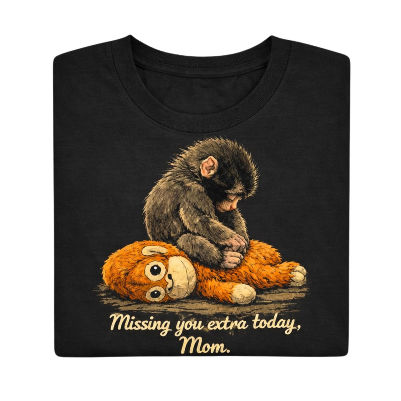 Missing You Extra Today Mom Tee | Baby Monkey Macaque Punch Shirt | Mother s Day Shirt S