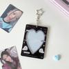 INS Bow Design Card Sleeve Keychain Bag Pendant DIY Design Photocard Holder Transparent Card Cover