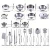 25Pcs Simulation Mini Kitchen Items Play House Toys Cooking Utensils Pots Pans Food Toy Birthday Gifts for Boys and Girls