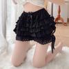 Fashion Black White Pleated Panties Woman Pumpkin Cute Panties Bow Knot Lolita Safety Shorts Vintage Pants Victorian Solid Color